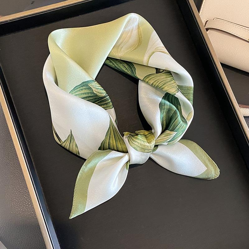 100% Silk silk Bandana Women Square Scarves Wrap Kerchief Mulberry Spring Fashion Headband Hijab Shawls Foulard Headkerchief