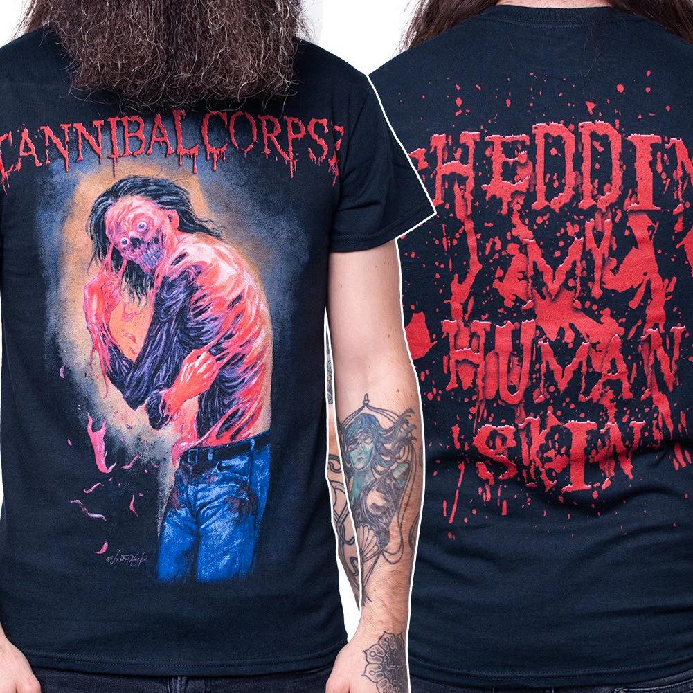 Koszulka z nadrukiem Cannibal Corpse Męska Oversize Street Y2k Krótki rękaw Europejski Styl Heavy Metal Death Metal Luźna Koszulka Bawełna Damska Męska Odzież