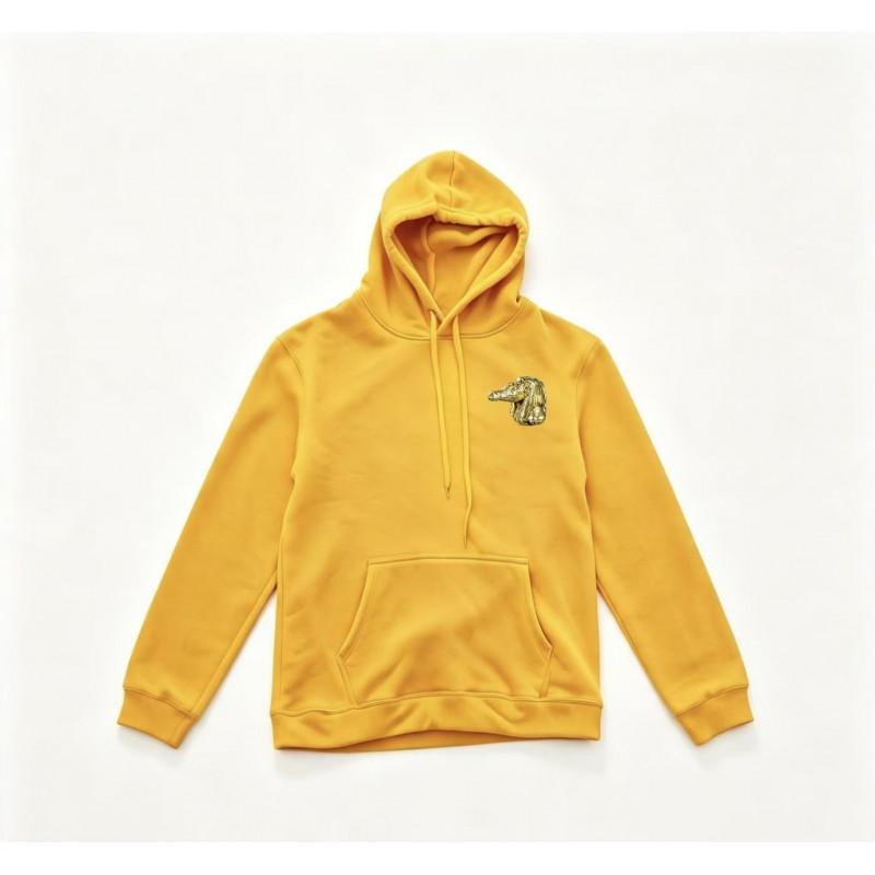Unisex Oversized Drop Shoulder Hoodie With Embroidered Crocodile Casual Sweatshirt Fall