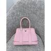 Borsa da giardino cucita a mano con filo cerato, ferramenta interamente in acciaio, borsa da donna portatile in pelle bovina primo strato con motivo a collo di mucca Ntogo