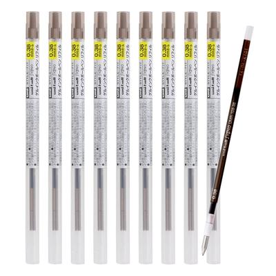 Mitsubishi Pencil Style Fit Signo Ballpoint Pen Refill, 0.38mm, Brown Black, 10-pack, UMR1093822