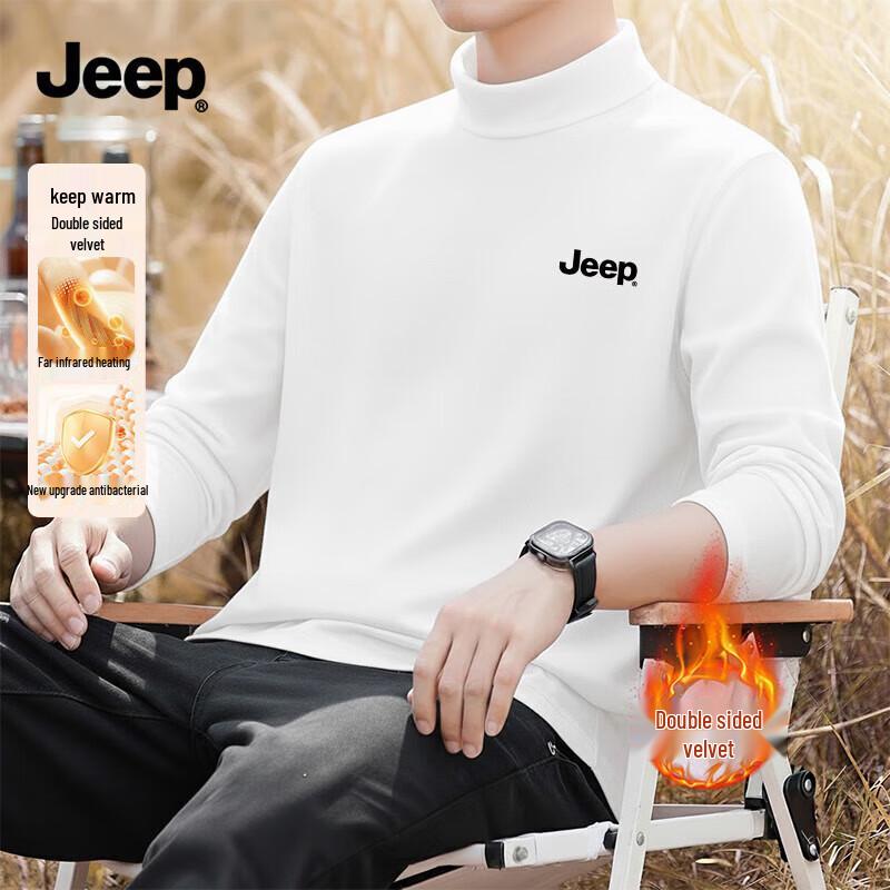 JEEP Men s Thermal Half-Turtleneck Long Sleeve T-Shirt 4XL