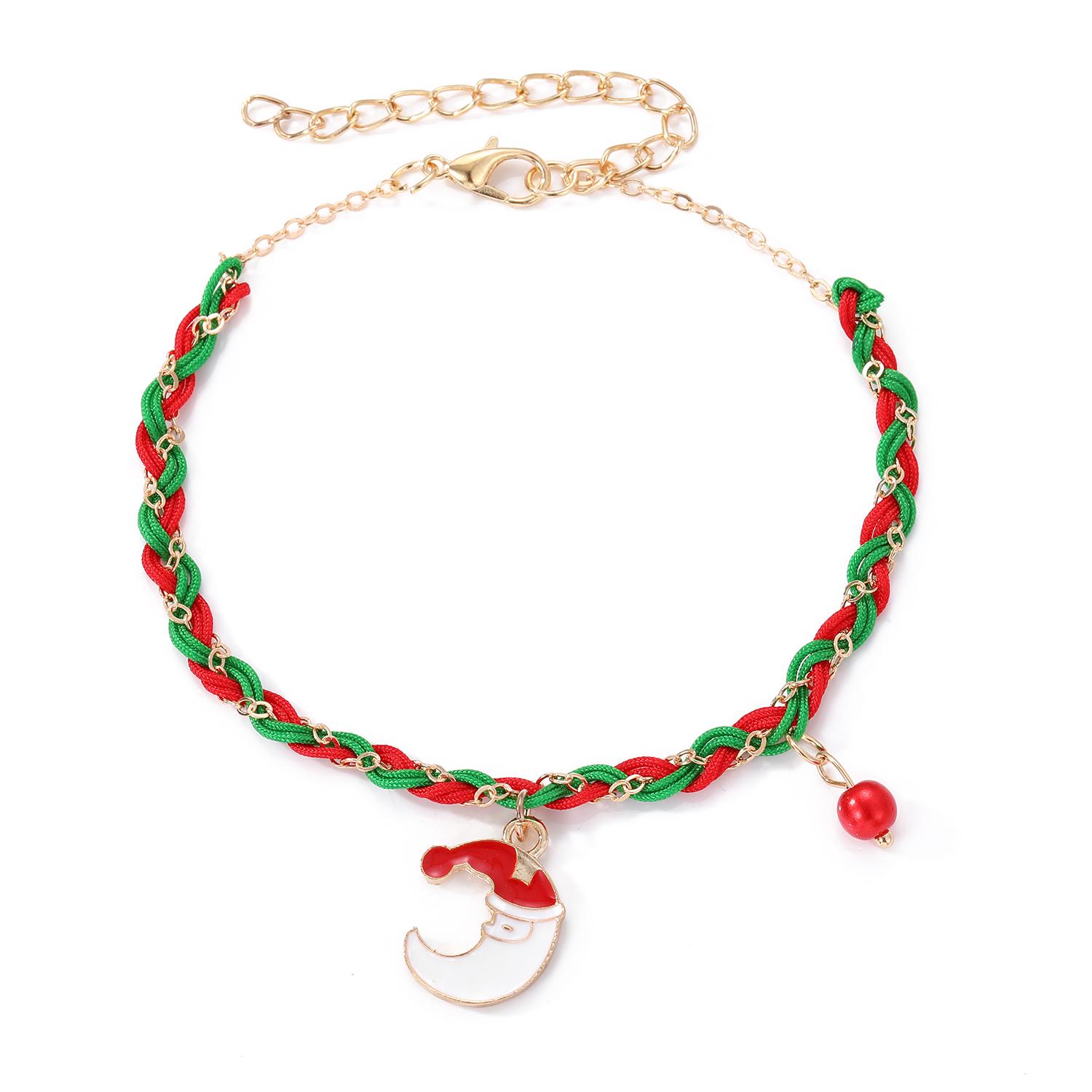 

2022 Лось Подвеска Девушка Милый Простой Зимний Модный Браслет Для Девочек Комплект Санта-Пары Элегантный Браслет Снеговик Пончик Подвеска Браслет Рождественский Колокольчик C