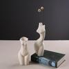 Nordic White Ceramic Human Body Art Vase - Decorative Sculpture for Home