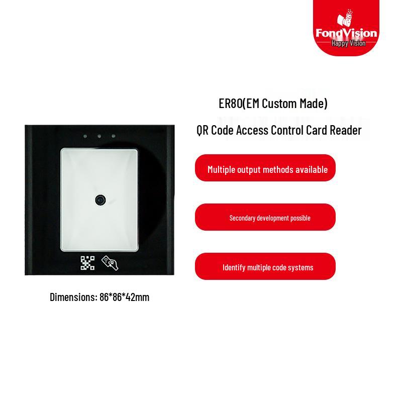 QR-Code & NFC Zugangskontrollkartenleser/Schreiber mit IC/RFID Zweite Generation ID & Wiegand Eingebetteter Drehkreuz-Scanner