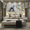 Graffiti Art Wall Pictures For Living Room Behind The Curtain Pop Street Art Canvas Painting Wall Art Posters And Prints Quadros