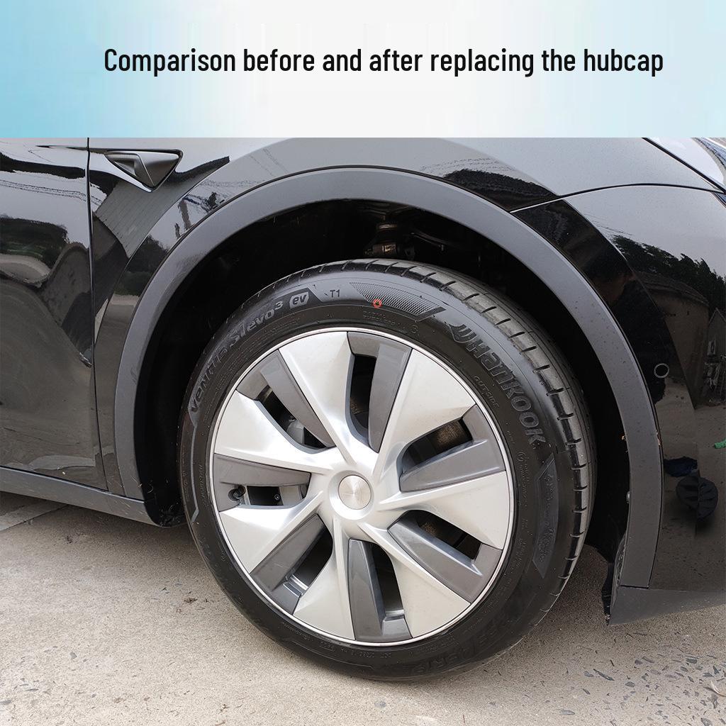 [Set of 4] 19-Inch Symmetrical Wheel Covers & Tire Caps for Tesla Model Y