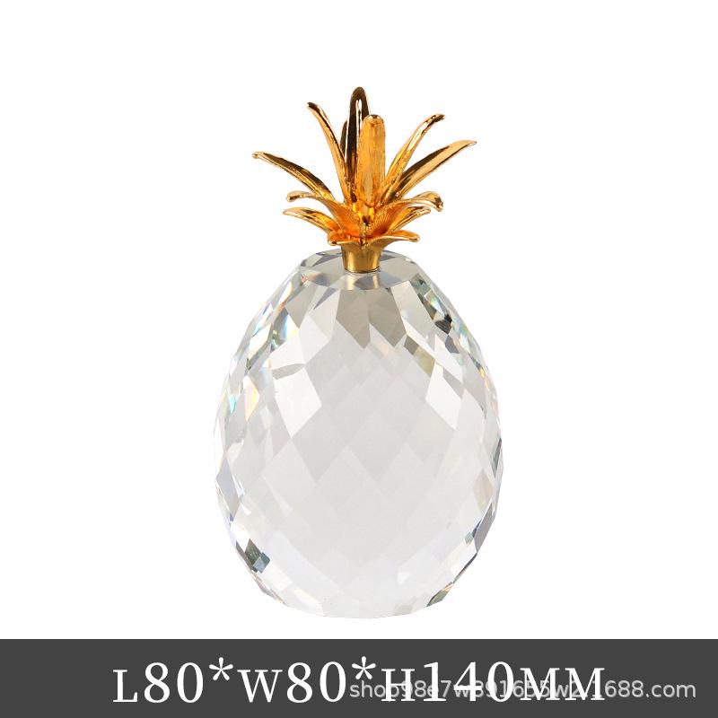 Creative Crystal Pineapple Ornament for Home, Office, and Hotel Decor