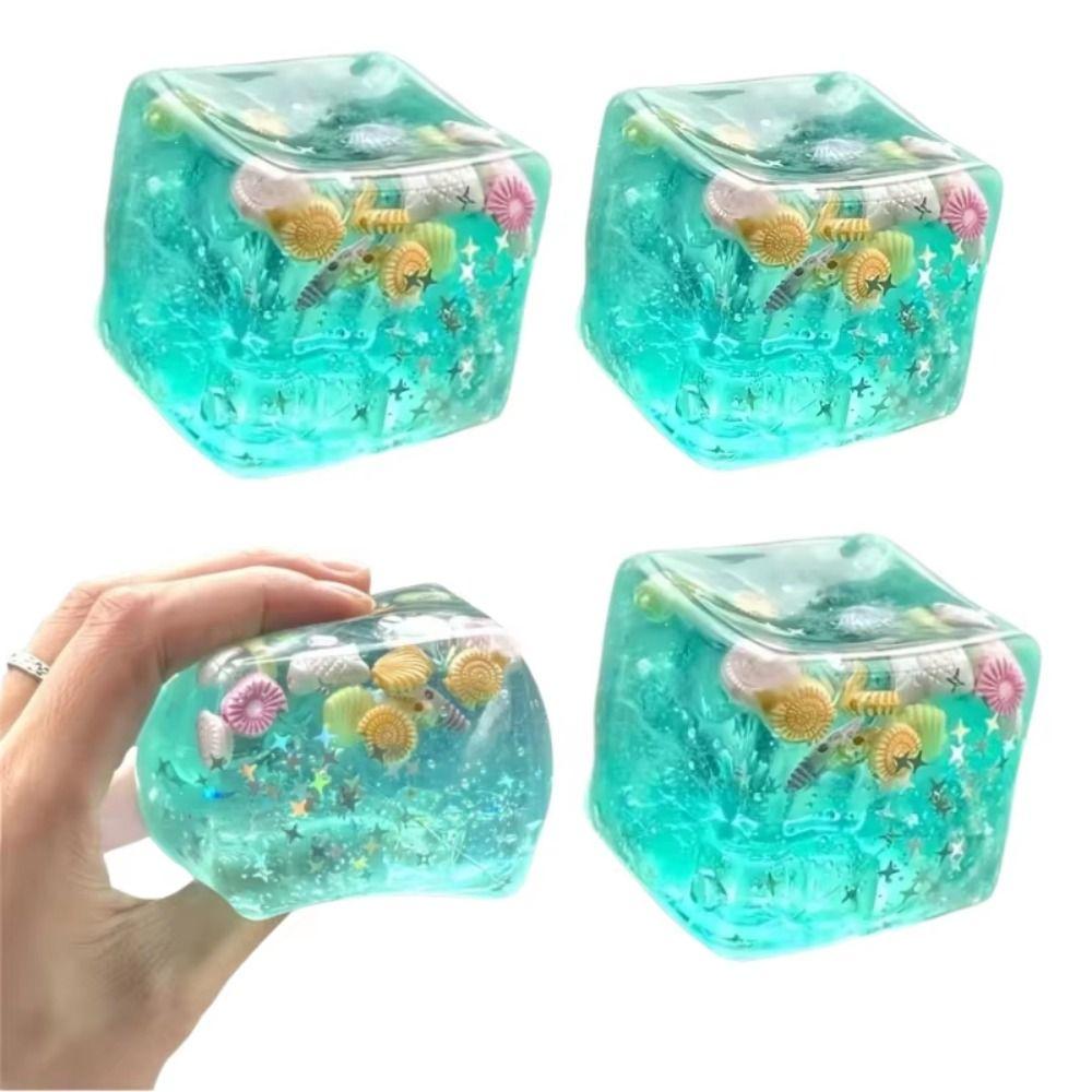 Transparent Autism Sensory Toys Ice Cube Squishy Toy Children Ocean Squishy Balls Kids and Adults