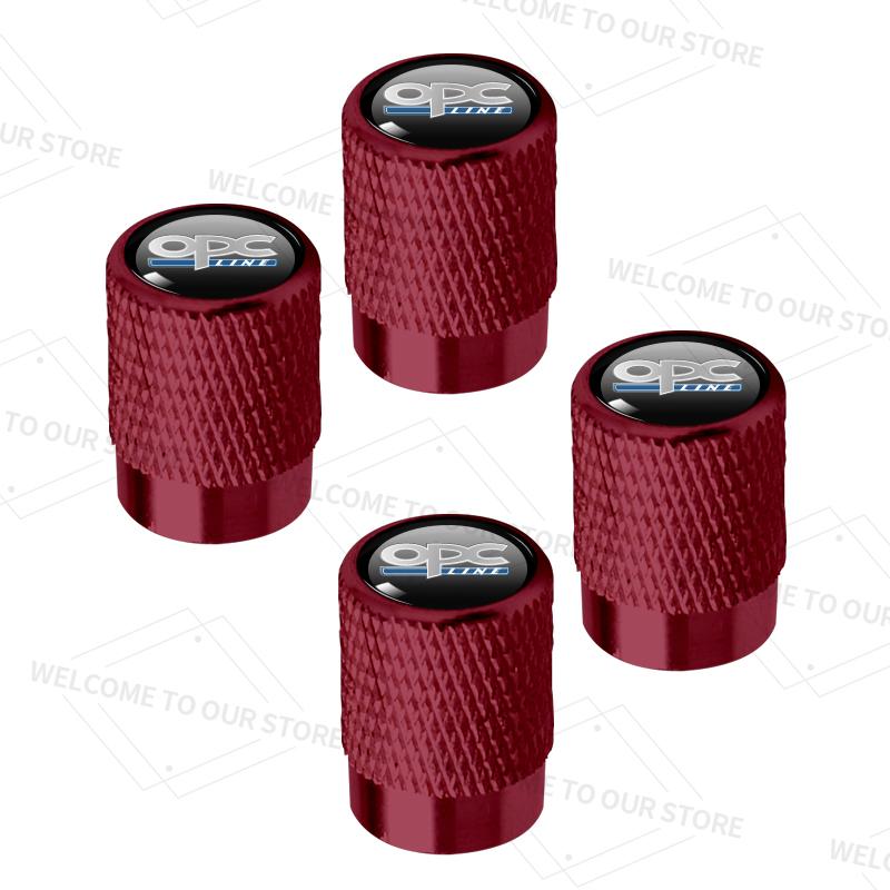 4pcs/1set For Opel OPC LINE Logo Mokka Antara Insignia VXR GSI GS GTC Car Valve Caps Wheel Tires Air Tyre Stem Protective Cover