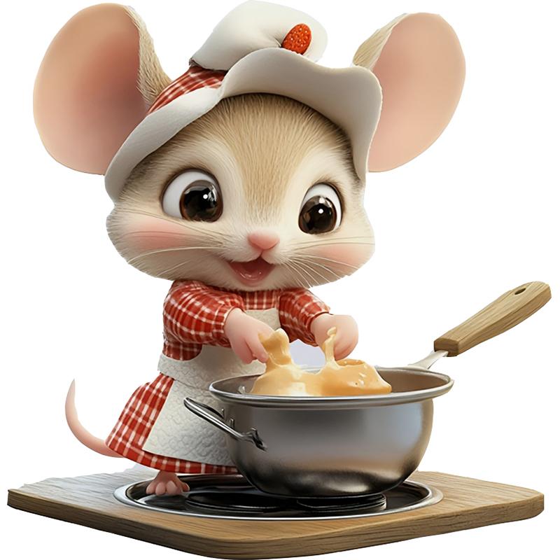 Süße Giraffe & Katze & Glückliches Nilpferd Koch Wandaufkleber - Charmantes Tier Kühlschrankaufkleber für Wohn- & Esszimmerdekor Aufkleber S481