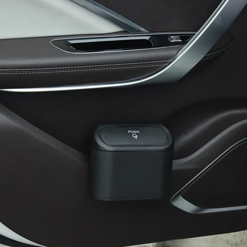 Tragbarer hängender Mini-Auto-Mülleimer, Abfalleimer mit Deckel, für Auto, Büro, Zuhause, Auto-Aufbewahrungsbehälter-Zubehör