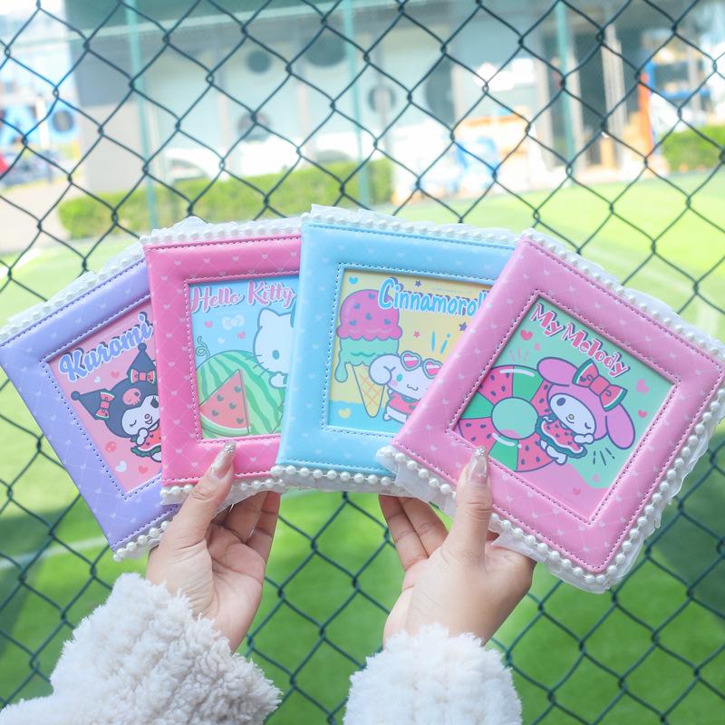 Sanrio Kuromi Lace Edge Leather Cover Square Notebook