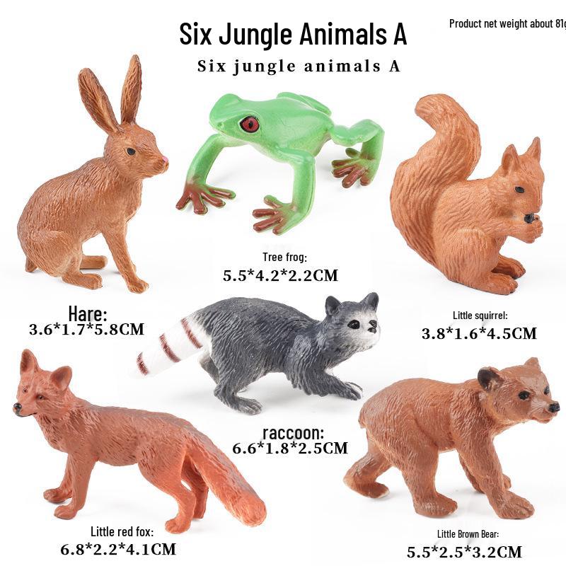 Children's Mini Simulation Pet Kitten Set: Yellow, Orange, and Tabby Cat Toy Ornaments