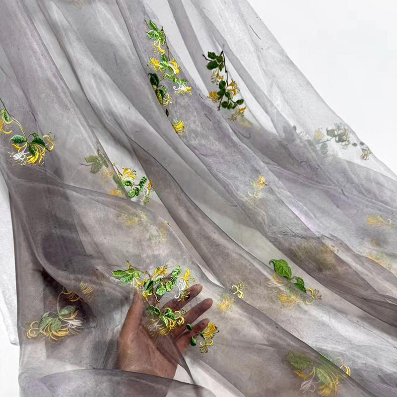 100*150cm Chinese Classical Style Embroidery Fabric Handmade DIY Antique Hanfu Stage Costumes Clothes Fabric