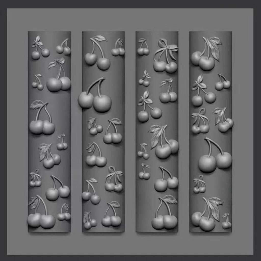 Silicone Nail Art Mold Accessory Molds Cherry Shape 3D Nail Decorative Mold Silicone Texture for Various Nail Types