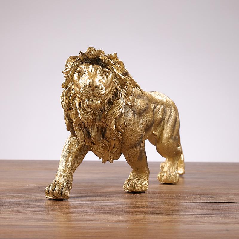 Atmospheric Lion Resin Ornament Home Office Wine Cabinet TV Cabinet Model Room Decoration Crafts Ornament
