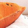 Square Plush Pillow Cover with Ghost Pattern Decorative Cushion Case Soft Textured Fabric 45x45cm Removable Zipper Closure for Sofa Chair Bed Home