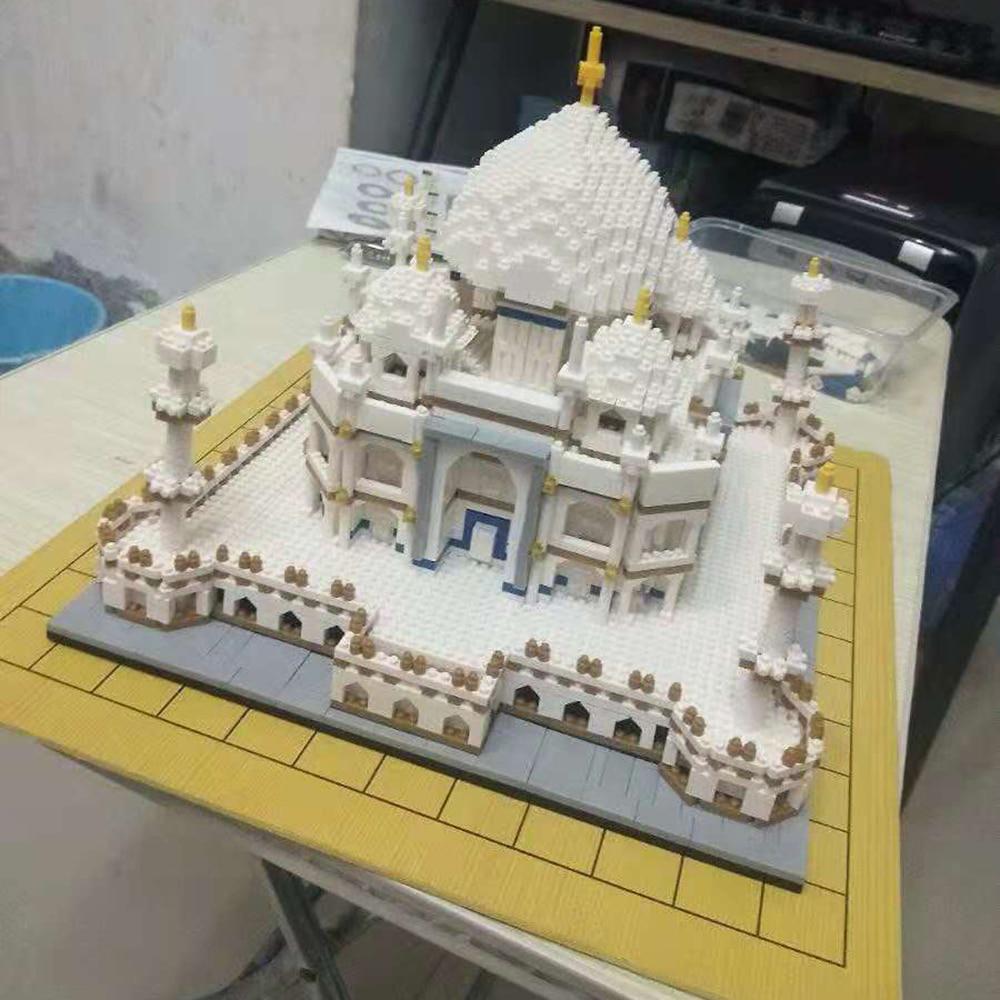 Bloques de Construcción Arquitectura Monumentos Taj Mahal Palacio Modelo 3D Juguete Educativo para Niños