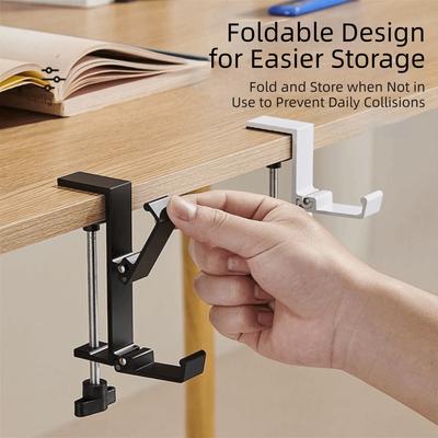 Storage Hanging Portable Hanging Bag Hook Removable Adjustable Desk Hook Double Hook Punch Free Bag Hanger Office Desk