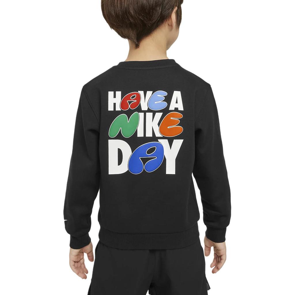 Nike Sweatshirt Sportswear Have A Nike Day Casual Fleece Lined Crew Neck Black Children Aged 3 7 Years Old HV7186-010