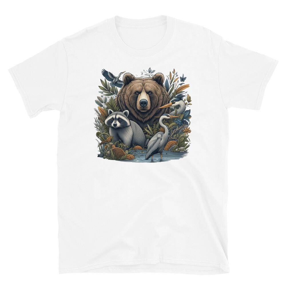 Artistic Wildlife T-Shirt - Nature Inspired Graphic Unisex Tee