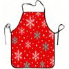 One Snowflake-patterned Apron, Durable and Easy To Clean, with an Adjustable Waistband, Made of Polyester. Suitable for Kitchen Cooking, Gardening, Or