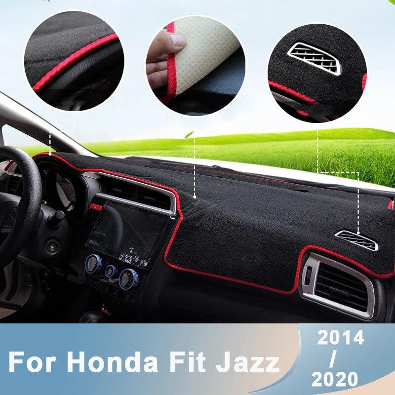Car Dashboard Avoid Light Pad Instrument Platform Cover Mats Carpets Trim For Honda Fit Jazz 3th 2014 2015 2016- Accessories