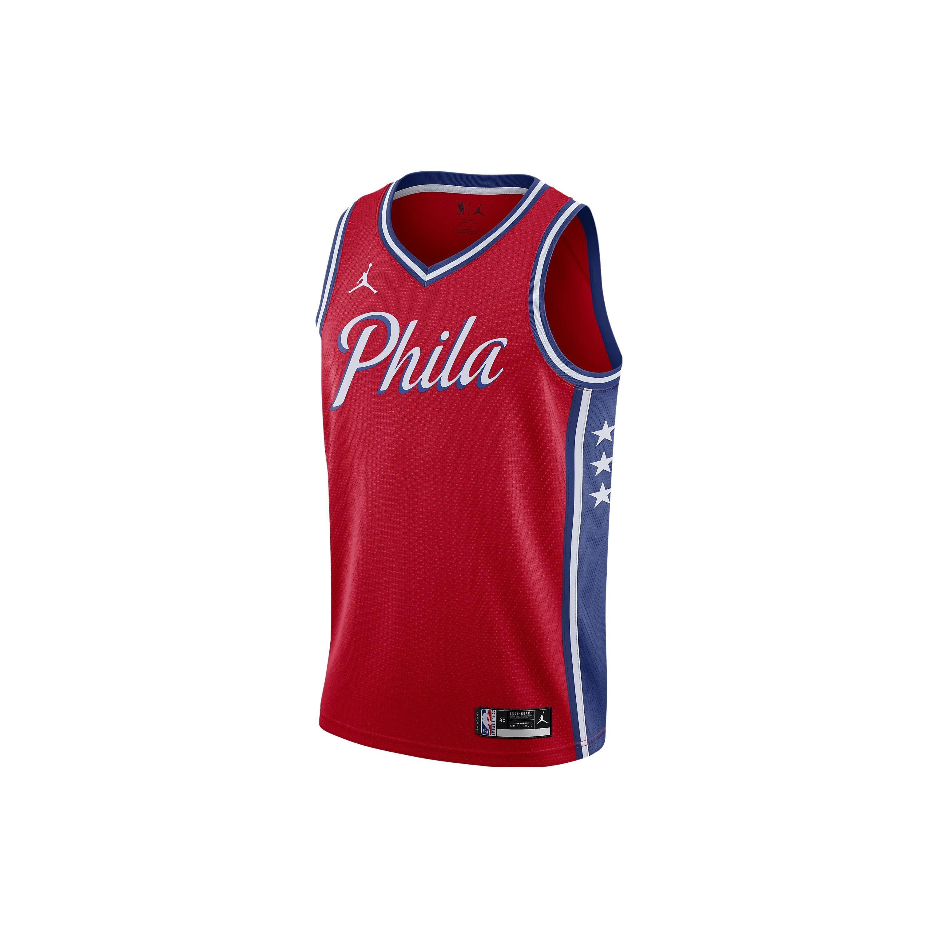 Air Jordan x Nba 76ers Statement Edition 2020 Swingman Jersey  Red  Men s CV9535-657 XXL