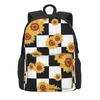 Sunflower Backpack Checkerboard Print College Backpacks Teen Casual School Bags High Quality Large Rucksack