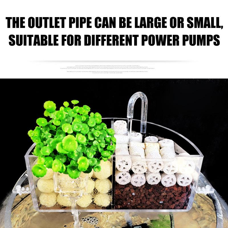 Aquarium External Filter Box Acrylic External Hanging Water Purifier For Round Fish Tank Accessories