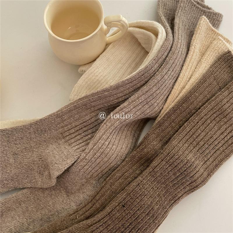 Șosete groase de lână pentru toamnă-iarnă până la genunchi