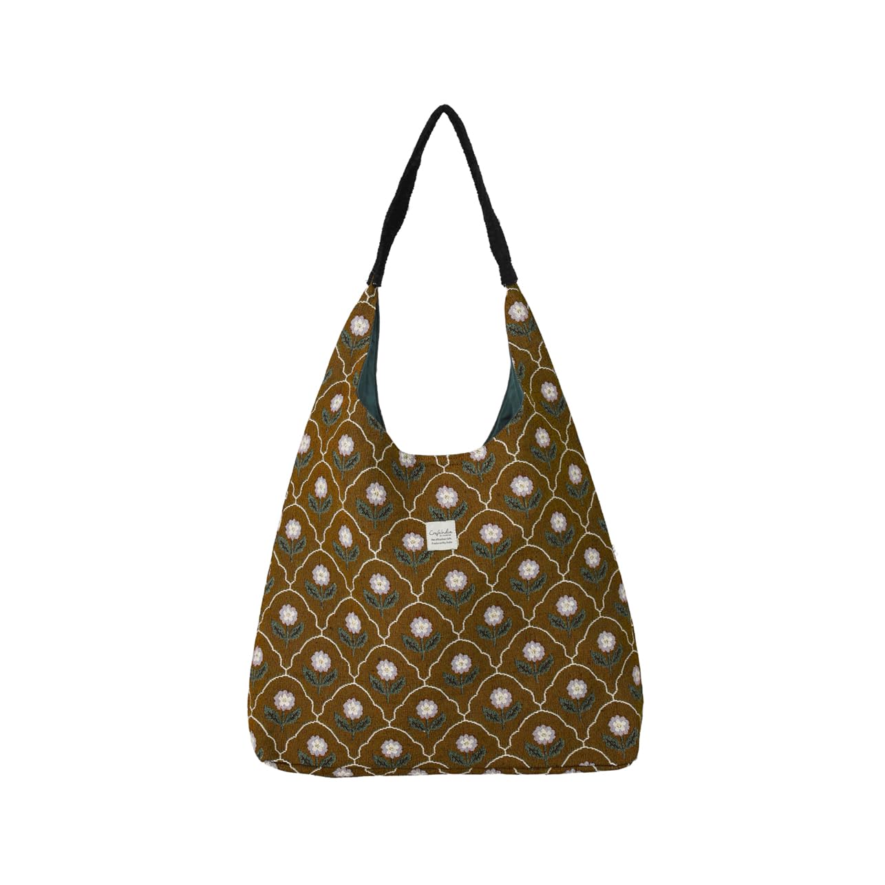 Friends Hill Craft India Shoulder Tote Bag, Raman, Brown, BW-150-111