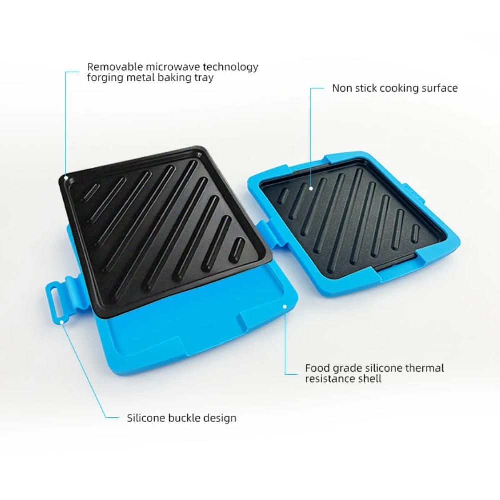 Adjustable Silicone Microwave Sandwich Maker Non-stick Sandwich Grill Plate Durable Toastie Office