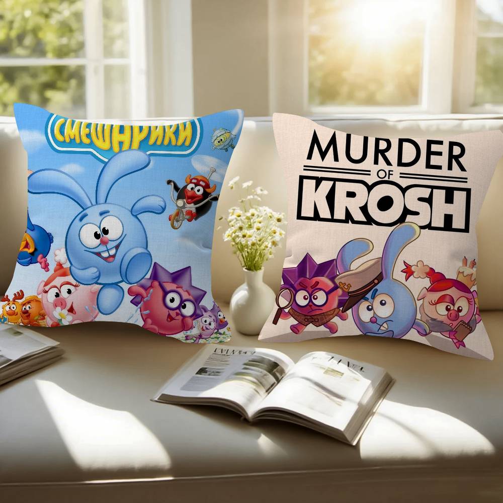 Anime Smeshariki carino Cuscino Copricuscino Federa Soggiorno Divano Arredamento Casa Personalizzato