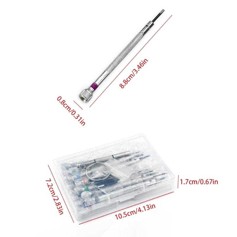 13 Piece Precise Screwdriver Set Corrosion Resistant Steel For Electronics Clock Intricate Repairs And Tiny Fasteners