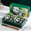 Panda Keramikskål & Ätpinnar Gåvoset