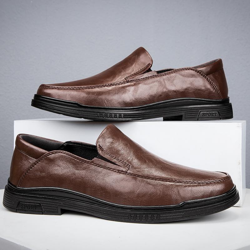 Fashion Genuine Leather Man Casual Flats Luxury Formal Mens Loafers Breathable Slip On Moccasins Handmade Leisure Driving Shoes