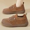Women‘s Winter Warm Platform Knitted Sneakers With Faux Fur Lined Casual Anti-Slip Walking Shoes for Women Comfortable Lace-up Short Snow Boots