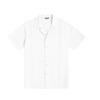 Mens Linen Style Short Sleeve Solid Shirts Casual Fit Formal Dress Top Tee Shirt