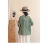 DIMANAF 2026 Summer New Plus Size Women Blouse Shirt Vintage Embroidery Loose Cotton Linen Casual Lady Tops