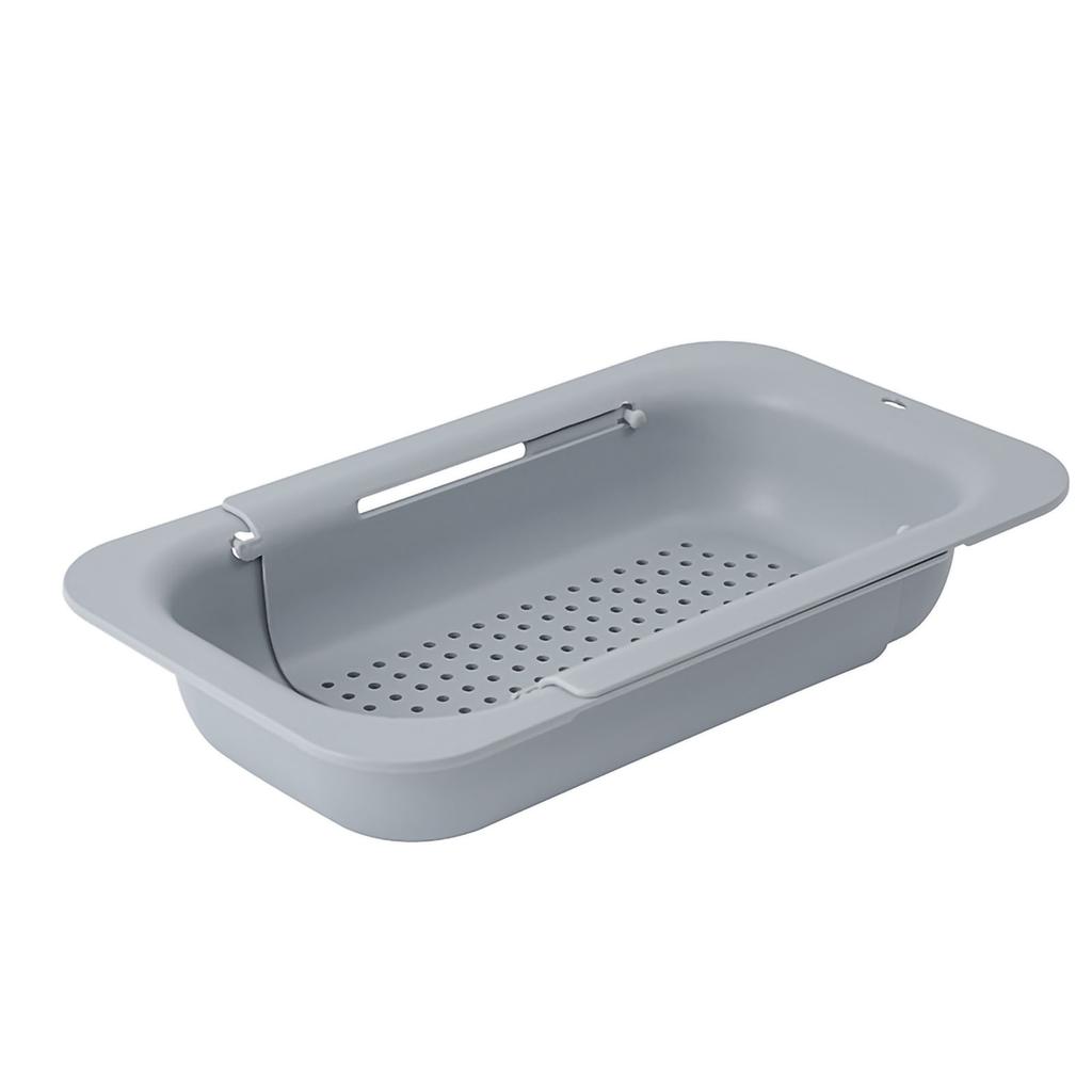 Retractable Sink Basket Rectangular Multifunctional Thicken Durable PP Drain Basket for Vegetable