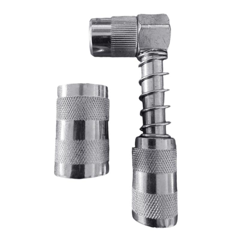 Angled Grease Fitting Grease Coupler Adapter Tool Leakage Prevention Works With Standard Manual Grease Guns
