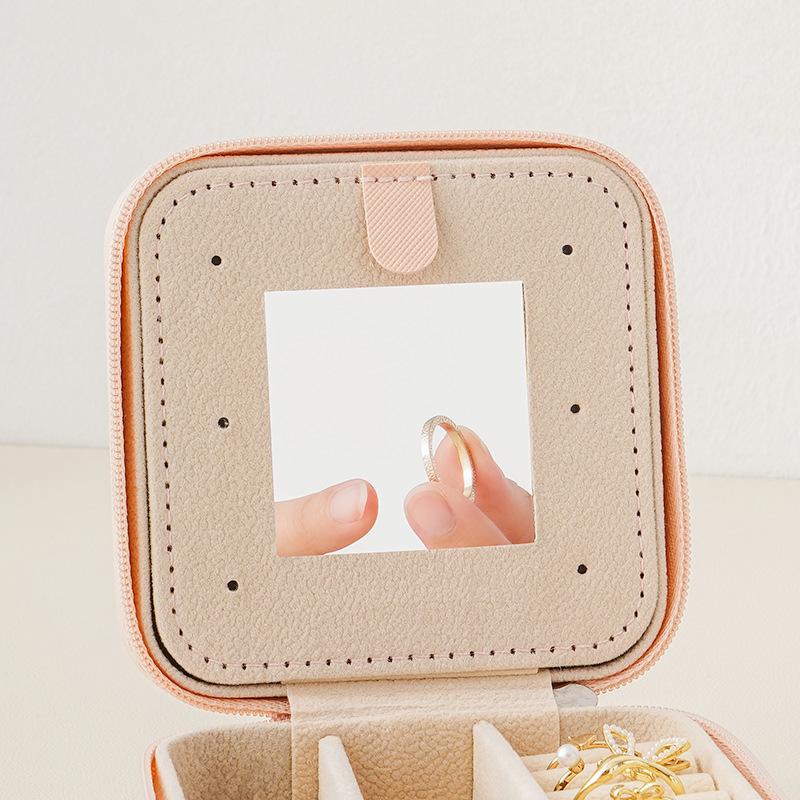Jewelry Storage Box with Mirror, Hot-selling Earrings, Earrings, Rings, Necklace Box, Simple Small Jewelry Box, Jewelry Box.