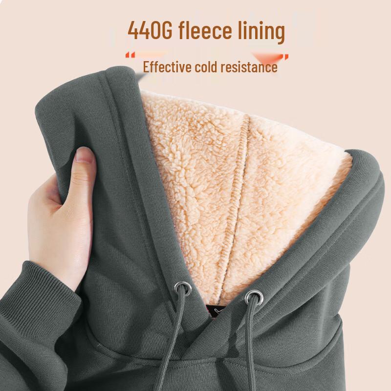 Jeanswest Men's Lamb Fleece Hooded Pullover ANJ60