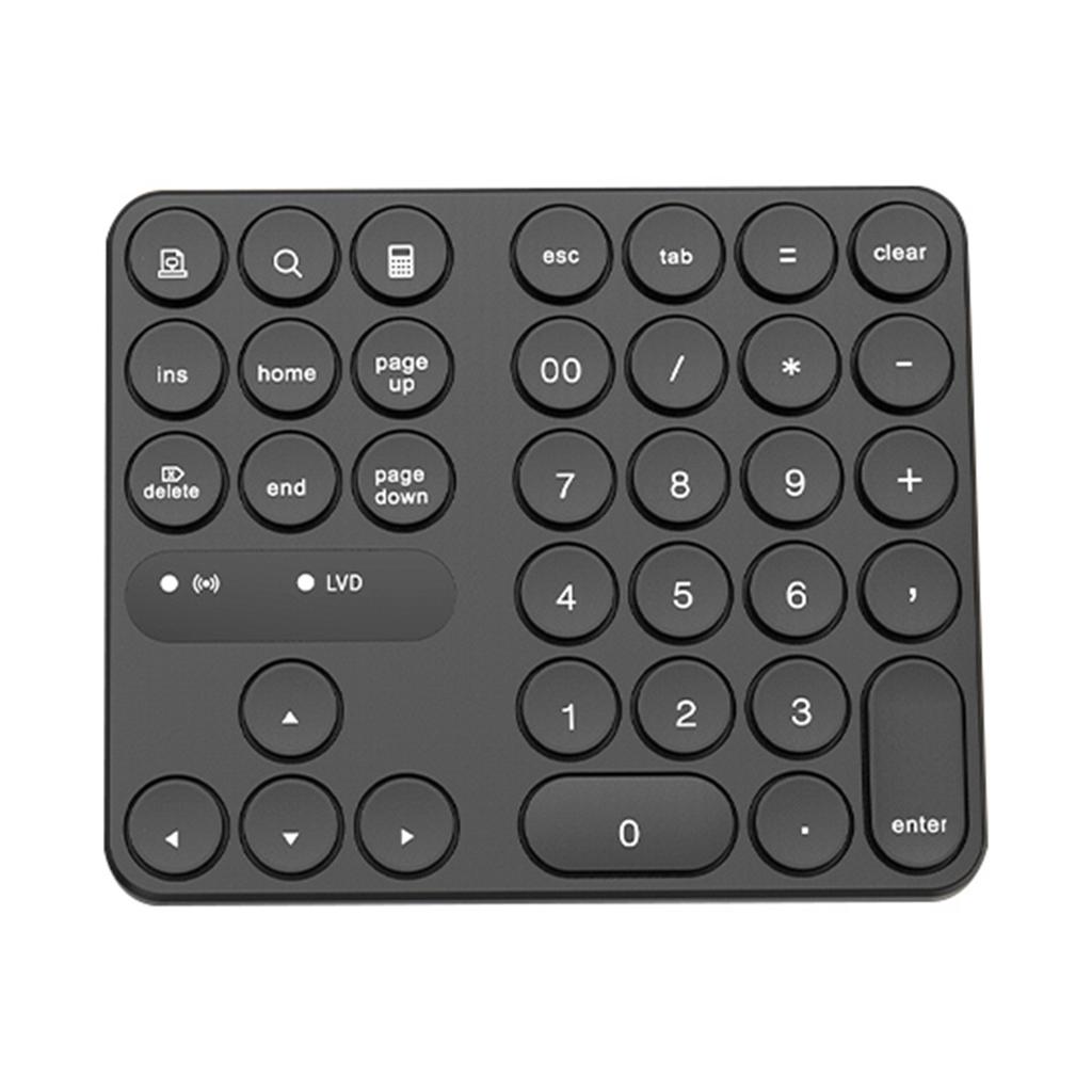 2,4G Drahtlose Ziffernblock 35 Tasten Kompakte Nummer Pad Kompatibel mit WinMacOS Kleine Tastatur