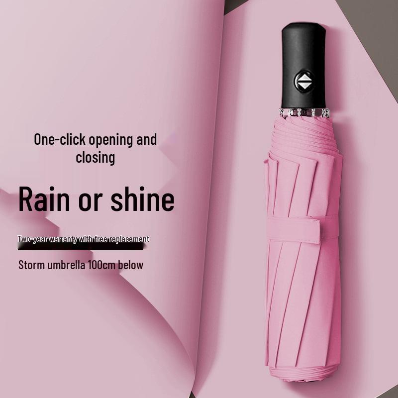 High-End Automatic Folding Sun & Rain Umbrella for Men - Large Size Sunscreen Sunshade