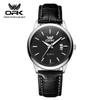 OPK 6010 Men's Quartz Watch Steel  Chain Calendar Display With Luminous Waterproof Oval Case Minimalist Watches Men