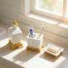 Dollhouse Mini 1 12 Scale Toothbrush Holder Set 1 3Pcs Realistic Bathroom Accessories for Model Room