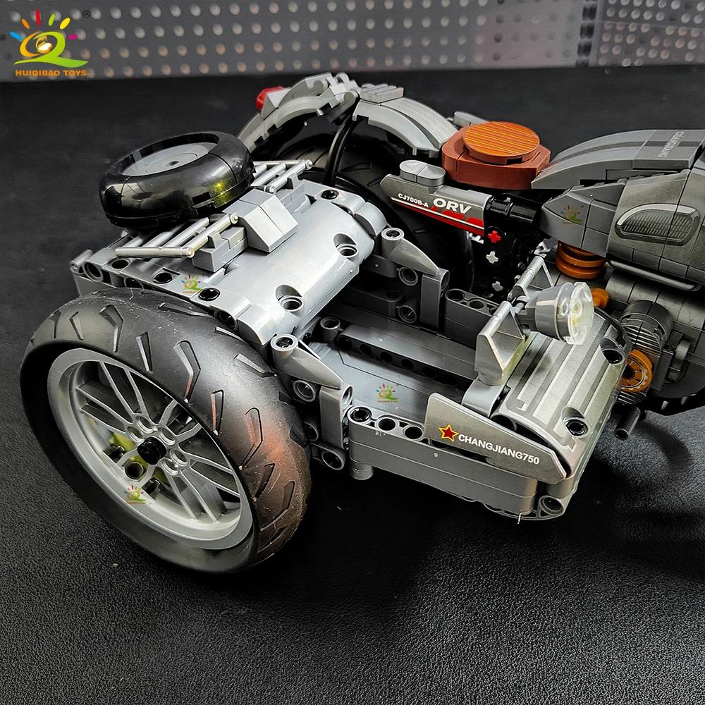 808PCS Technial Motorbike Building Model Blocks City Moto Racer Bricks Toy Kids Boy Children Adult Car Set MOC for Kid Friendly Entertaining Fun Play
